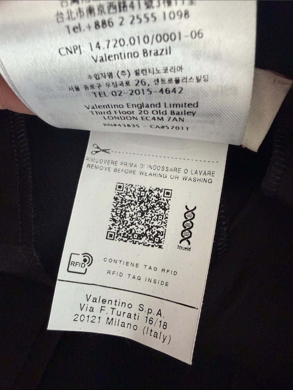NWT Valentino Women's Crepe Couture dress trousers Slim fit flare Black EUR 42 6 - Picture 10 of 12